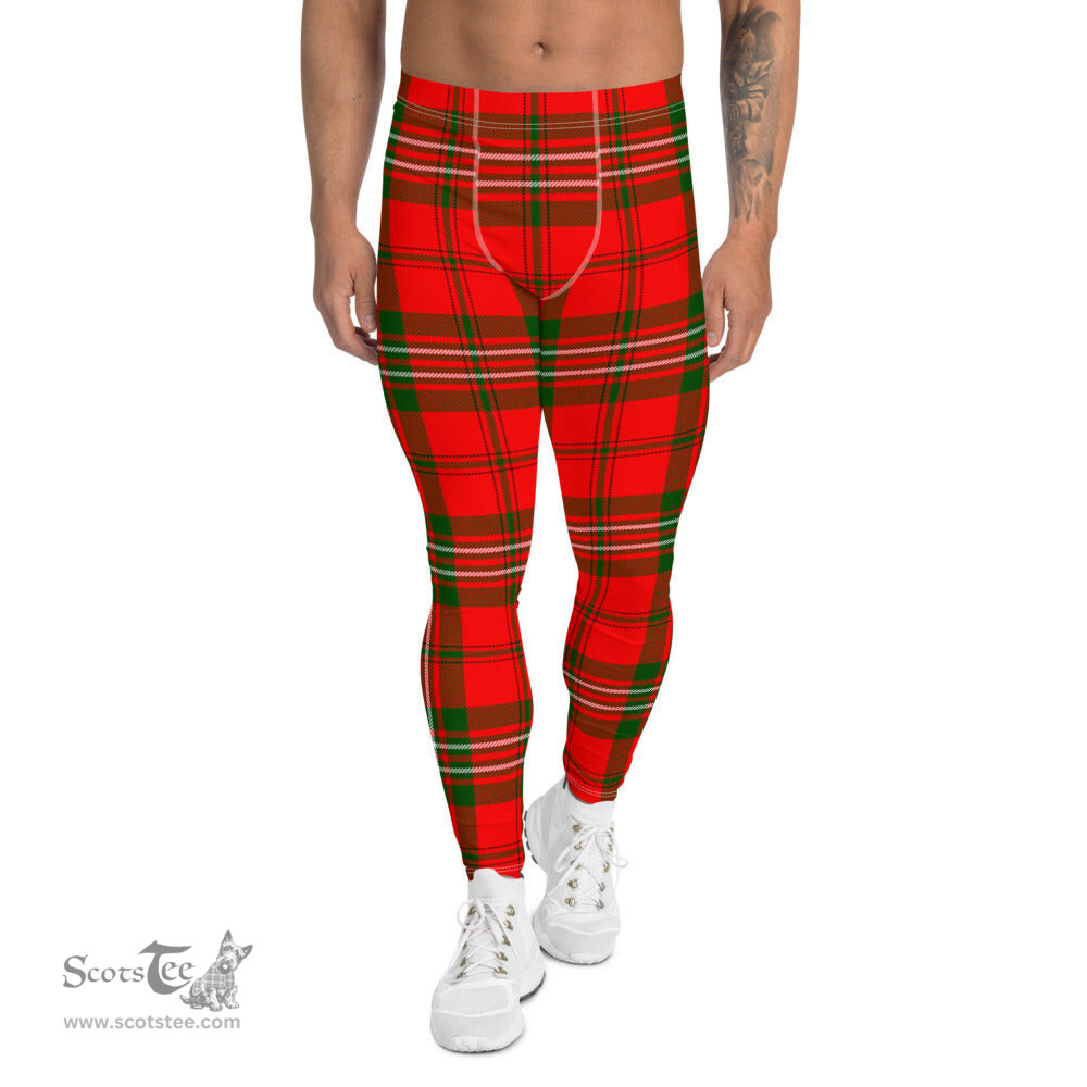 Scotstee Shop Tartan Plaid Men's Leggings Yoga Pants Clan Scott Modern Plaid Men Running Leggings