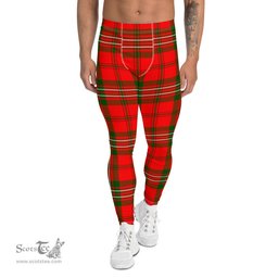 Scotstee Shop Tartan Plaid Men's Leggings Yoga Pants Clan Scott Modern Plaid Men Running Leggings