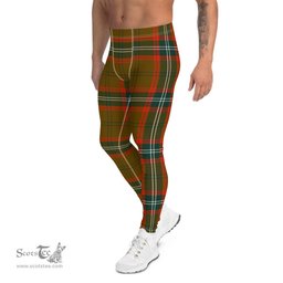 Scotstee Shop Tartan Plaid Men's Leggings Yoga Pants Clan Seton Hunting Modern Plaid Men Running Leggings