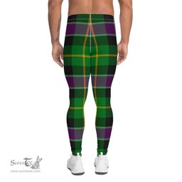 Scotstee Shop Tartan Plaid Men's Leggings Yoga Pants Clan Selkirk Plaid Men Running Leggings