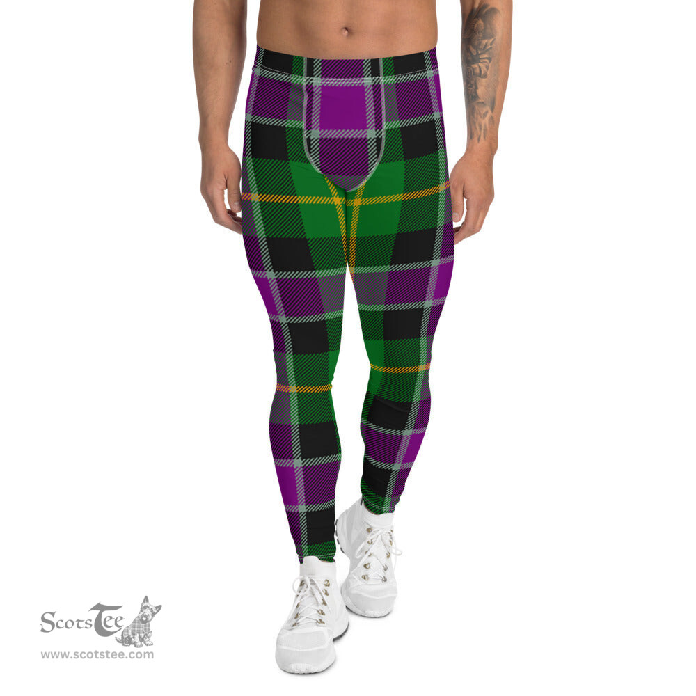 Scotstee Shop Tartan Plaid Men's Leggings Yoga Pants Clan Selkirk Plaid Men Running Leggings