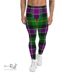 Scotstee Shop Tartan Plaid Men's Leggings Yoga Pants Clan Selkirk Plaid Men Running Leggings