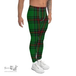 Scotstee Shop Tartan Plaid Men's Leggings Yoga Pants Clan Orrock Plaid Men Running Leggings