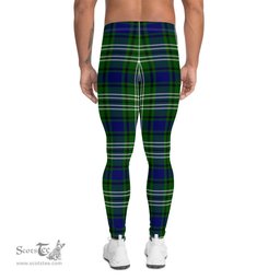 Scotstee Shop Tartan Plaid Men's Leggings Yoga Pants Clan Purves Plaid Men Running Leggings