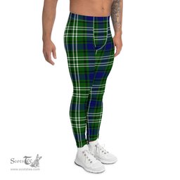 Scotstee Shop Tartan Plaid Men's Leggings Yoga Pants Clan Purves Plaid Men Running Leggings