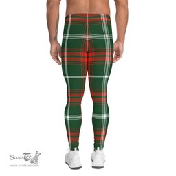 Scotstee Shop Tartan Plaid Men's Leggings Yoga Pants Clan Prince Of Wales Plaid Men Running Leggings