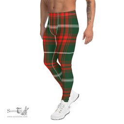 Scotstee Shop Tartan Plaid Men's Leggings Yoga Pants Clan Prince Of Wales Plaid Men Running Leggings