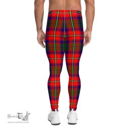Scotstee Shop Tartan Plaid Men's Leggings Yoga Pants Clan Riddell Plaid Men Running Leggings