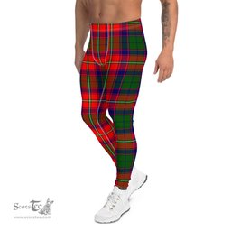 Scotstee Shop Tartan Plaid Men's Leggings Yoga Pants Clan Riddell Plaid Men Running Leggings