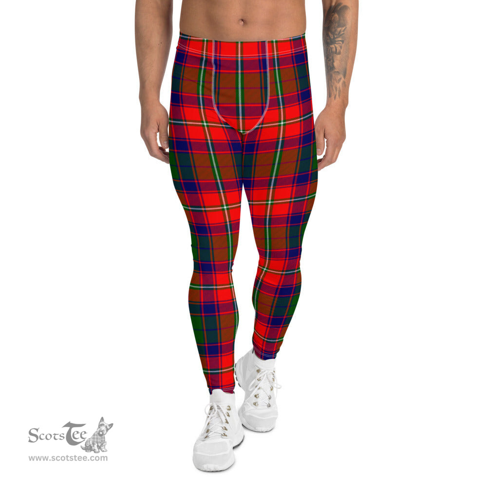 Scotstee Shop Tartan Plaid Men's Leggings Yoga Pants Clan Riddell Plaid Men Running Leggings