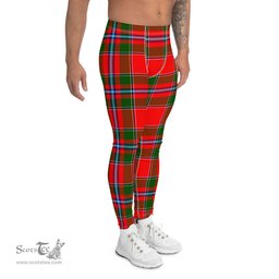 Scotstee Shop Tartan Plaid Men's Leggings Yoga Pants Clan Paterson Plaid Men Running Leggings