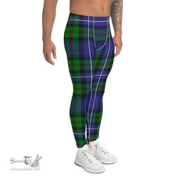 Scotstee Shop Tartan Plaid Men's Leggings Yoga Pants Clan Robertson Hunting Modern Plaid Men Running Leggings