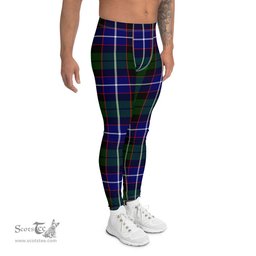 Scotstee Shop Tartan Plaid Men's Leggings Yoga Pants Clan Russell Plaid Men Running Leggings