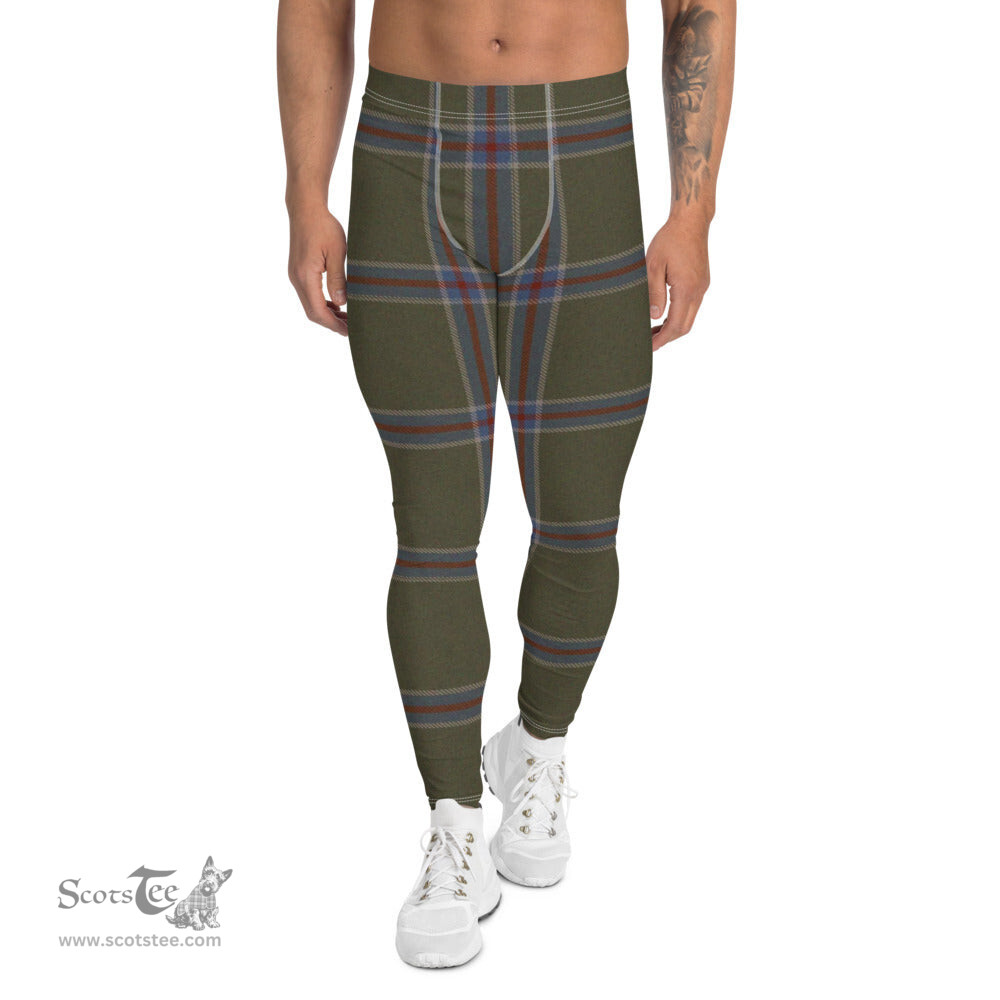 Scotstee Shop Tartan Plaid Men's Leggings Yoga Pants Clan Renn Faire Plaid Men Running Leggings