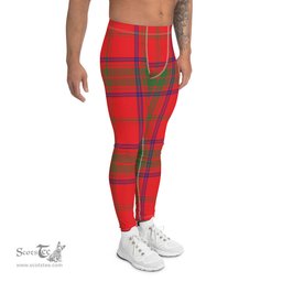 Scotstee Shop Tartan Plaid Men's Leggings Yoga Pants Clan Ross Modern Plaid Men Running Leggings