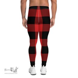 Scotstee Shop Tartan Plaid Men's Leggings Yoga Pants Clan Rob Roy MacGregor Modern Plaid Men Running Leggings