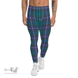 Scotstee Shop Tartan Plaid Men's Leggings Yoga Pants Clan Sandilands Modern Plaid Men Running Leggings