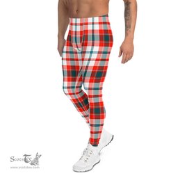 Scotstee Shop Tartan Plaid Men's Leggings Yoga Pants Clan Renton Plaid Men Running Leggings