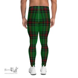 Scotstee Shop Tartan Plaid Men's Leggings Yoga Pants Clan Primrose Plaid Men Running Leggings
