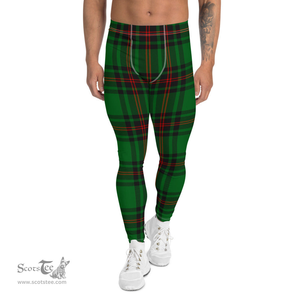 Scotstee Shop Tartan Plaid Men's Leggings Yoga Pants Clan Primrose Plaid Men Running Leggings