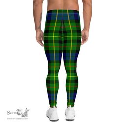 Scotstee Shop Tartan Plaid Men's Leggings Yoga Pants Clan Rollo Plaid Men Running Leggings