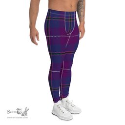 Scotstee Shop Tartan Plaid Men's Leggings Yoga Pants Clan Pride Of Glencoe Plaid Men Running Leggings