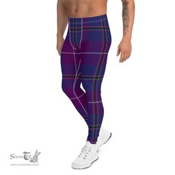 Scotstee Shop Tartan Plaid Men's Leggings Yoga Pants Clan Pride Of Glencoe Plaid Men Running Leggings
