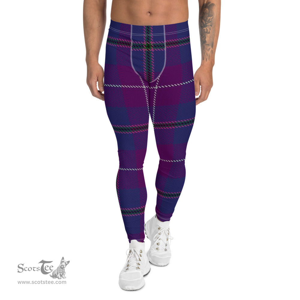 Scotstee Shop Tartan Plaid Men's Leggings Yoga Pants Clan Pride Of Glencoe Plaid Men Running Leggings