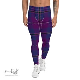 Scotstee Shop Tartan Plaid Men's Leggings Yoga Pants Clan Pride Of Glencoe Plaid Men Running Leggings