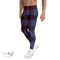 Scotstee Shop Tartan Plaid Men's Leggings Yoga Pants Clan Rutherford Hunting Plaid Men Running Leggings