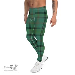Scotstee Shop Tartan Plaid Men's Leggings Yoga Pants Clan Ross Hunting Ancient Plaid Men Running Leggings