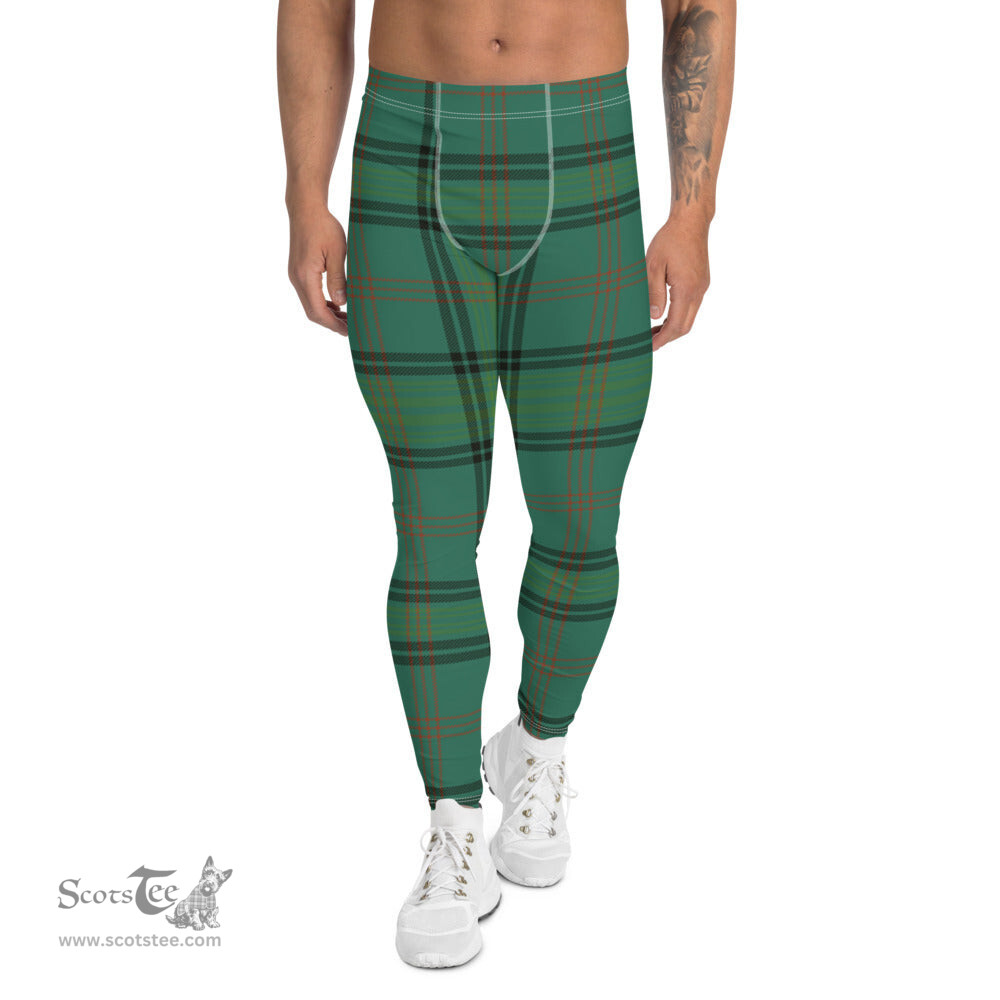 Scotstee Shop Tartan Plaid Men's Leggings Yoga Pants Clan Ross Hunting Ancient Plaid Men Running Leggings