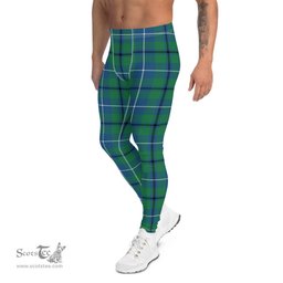 Scotstee Shop Tartan Plaid Men's Leggings Yoga Pants Clan Sandilands Ancient Plaid Men Running Leggings