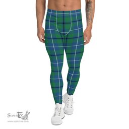 Scotstee Shop Tartan Plaid Men's Leggings Yoga Pants Clan Sandilands Ancient Plaid Men Running Leggings