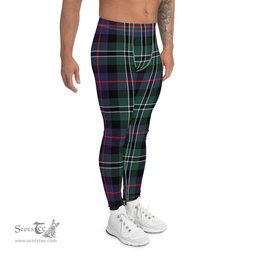 Scotstee Shop Tartan Plaid Men's Leggings Yoga Pants Clan Rose Hunting Modern Plaid Men Running Leggings