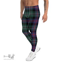 Scotstee Shop Tartan Plaid Men's Leggings Yoga Pants Clan Rose Hunting Modern Plaid Men Running Leggings
