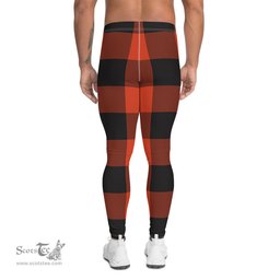 Scotstee Shop Tartan Plaid Men's Leggings Yoga Pants Clan Rob Roy MacGregor Ancient Plaid Men Running Leggings