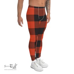 Scotstee Shop Tartan Plaid Men's Leggings Yoga Pants Clan Rob Roy MacGregor Ancient Plaid Men Running Leggings