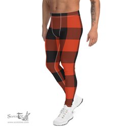 Scotstee Shop Tartan Plaid Men's Leggings Yoga Pants Clan Rob Roy MacGregor Ancient Plaid Men Running Leggings