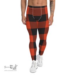 Scotstee Shop Tartan Plaid Men's Leggings Yoga Pants Clan Rob Roy MacGregor Ancient Plaid Men Running Leggings