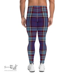 Scotstee Shop Tartan Plaid Men's Leggings Yoga Pants Clan RCAF Plaid Men Running Leggings