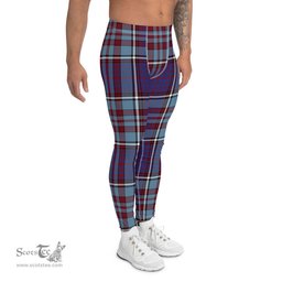 Scotstee Shop Tartan Plaid Men's Leggings Yoga Pants Clan RCAF Plaid Men Running Leggings