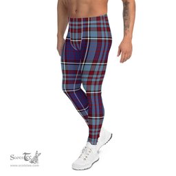 Scotstee Shop Tartan Plaid Men's Leggings Yoga Pants Clan RCAF Plaid Men Running Leggings