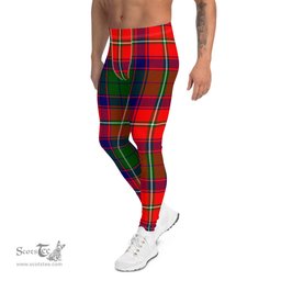 Scotstee Shop Tartan Plaid Men's Leggings Yoga Pants Clan Roxburgh District Plaid Men Running Leggings