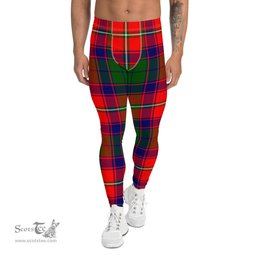 Scotstee Shop Tartan Plaid Men's Leggings Yoga Pants Clan Roxburgh District Plaid Men Running Leggings