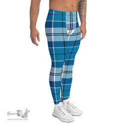 Scotstee Shop Tartan Plaid Men's Leggings Yoga Pants Clan Robertson Plaid Men Running Leggings