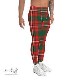 Scotstee Shop Tartan Plaid Men's Leggings Yoga Pants Clan Princess Margaret Plaid Men Running Leggings