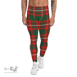 Scotstee Shop Tartan Plaid Men's Leggings Yoga Pants Clan Princess Margaret Plaid Men Running Leggings