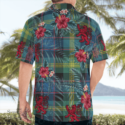 Scottish Clan Watson Ancient Tartan Scottish Lion Hawaiian Shirt | Tartan Plaid Shirt Scottish Plaid Tartan Plaid - ScotsTee - scotstee.com