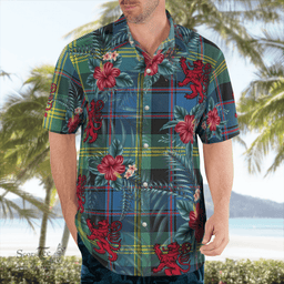 Scottish Clan Watson Ancient Tartan Scottish Lion Hawaiian Shirt | Tartan Plaid Shirt Scottish Plaid Tartan Plaid - ScotsTee - scotstee.com